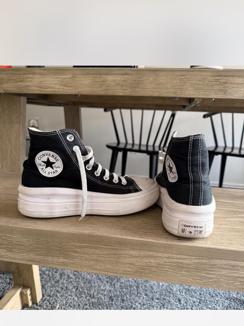 Converse High Top Sneakers - Cream/Black